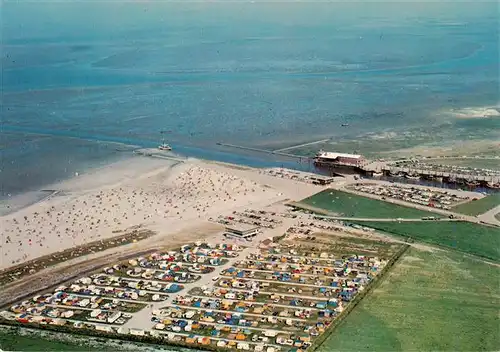 AK / Ansichtskarte  Dornumer_Accumersiel Fliegeraufnahme Erholungszentrum Campingplatz Strand und Hafen