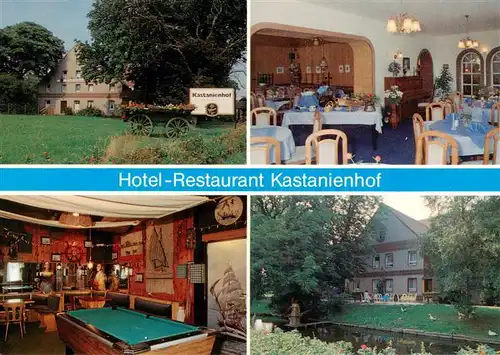 AK / Ansichtskarte  Krummhoern Hotel Restaurant Kastanienhof Gastraeume Billardzimmer Park