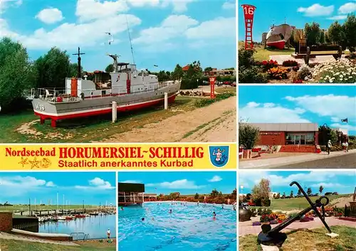 AK / Ansichtskarte 73930126 Schillig_Horumersiel_Nordseebad Rettungsboot Hafen Freibad Park Details