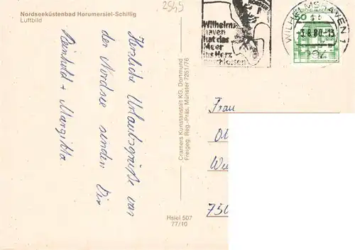 AK / Ansichtskarte  Schillig_Horumersiel_Nordseebad Fliegeraufnahme