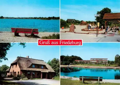 AK / Ansichtskarte 73930146 Friedeburg_Ostfriesland Strand Spielplatz Friesenhaus Hotel