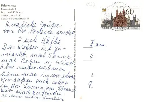 AK / Ansichtskarte  Hooksiel_Nordseebad Friesenate Kirche Gastraum Fischkutter