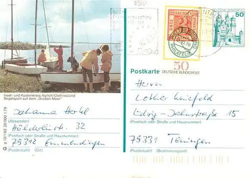 AK / Ansichtskarte 73930153 Aurich_Ostfriesland Segelsport auf dem Grossen Meer