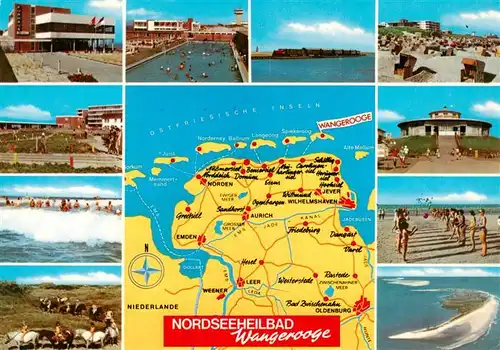 AK / Ansichtskarte  Wangerooge_Wangeroog_Nordseebad Hotel Wellenbad Reiten Freibad Strandpartien 