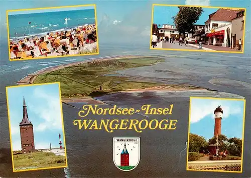 AK / Ansichtskarte 73930165 Wangerooge_Wangeroog_Nordseebad Strand Ortspartie Westturm Leuchtturm