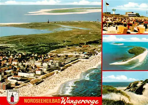 AK / Ansichtskarte  Wangerooge_Wangeroog_Nordseebad Fliegeraufnahme Strand Fliegeraufnahme Duenen