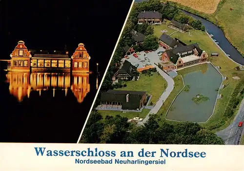 AK / Ansichtskarte 73930188 Neuharlingersiel Wasserschloss Fliegeraufnahme