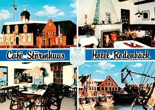 AK / Ansichtskarte  Neuharlingersiel Cafe Stoermhuus Hotel Rodenbaeck Gaststube Kaminzimmer Kutterhafen