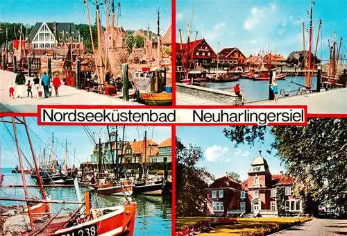 AK / Ansichtskarte 73930226 Neuharlingersiel Fischerhafen Krabbenkutter Schloss