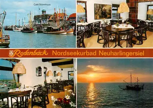 AK / Ansichtskarte 73930227 Neuharlingersiel Cafe Stoermhuus Rodenbaeck Gastraeume Fischkutter