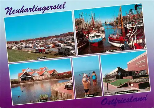 AK / Ansichtskarte  Neuharlingersiel Camping Kutterhafen Kurpark Am Meer Meewasser Hallenbad