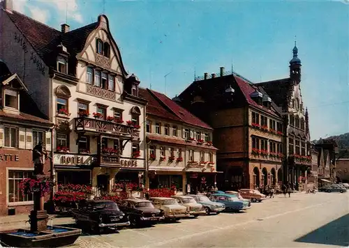 AK / Ansichtskarte  Wolfach_Schwarzwald Marktplatz mit Rathaus