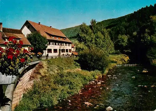 AK / Ansichtskarte 73930345 Oberwolfach Gasthof Pension Hirschen am Fluss