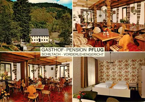 AK / Ansichtskarte 73930358 Lehengericht_Schiltach_Schwarzwald Gasthof Pension Pflug Restaurant Fremdenzimmer