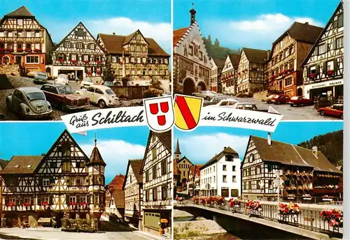 AK / Ansichtskarte  Schiltach_Schenkenzell Motive Ortszentrum Fachwerkhaeuser Luftkurort im Schwarzwald