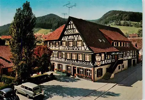 AK / Ansichtskarte 73930388 Schenkenzell Gasthof Pension zur Sonne Fachwerkhaus Luftkurort im Schwarzwald