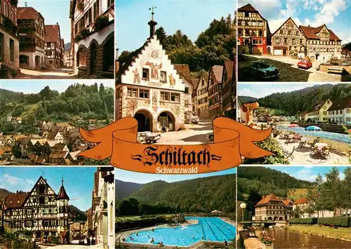 AK / Ansichtskarte  Schiltach Motive Ortszentrum Luftkurort im Schwarzwald Freibad