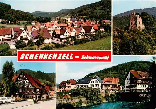 AK / Ansichtskarte 73930408 Schenkenzell Teilansichten Luftkurort im Schwarzwald Burgruine