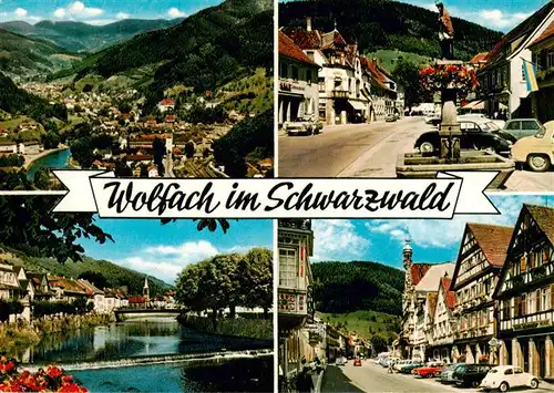 AK / Ansichtskarte 73930436 Wolfach_Schwarzwald Teilansichten Ortszentrum Partie an der Kinzig