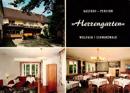 AK / Ansichtskarte  Wolfach_Schwarzwald Gasthof Pension Herrengarten Gastraeume