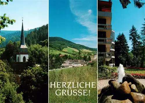 AK / Ansichtskarte  Nordrach Panorama Luftkurort im Schwarzwald Reha-Klinik Kirche