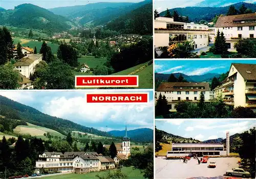 AK / Ansichtskarte 73930470 Nordrach Panorama Luftkurort im Schwarzwald Kurhaus Hotel Kirche