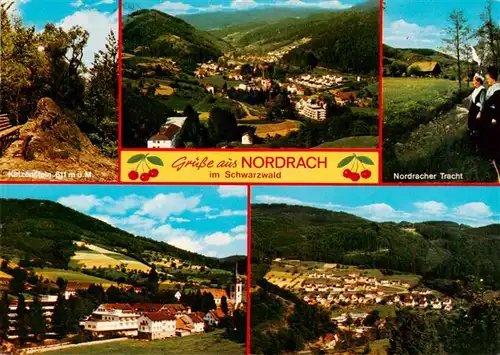 AK / Ansichtskarte 73930475 Nordrach Panorama Luftkurort im Schwarzwald Katzenstein Trachten