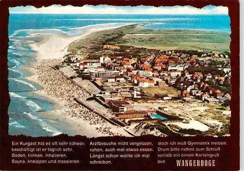 AK / Ansichtskarte 73930663 Wangerooge_Wangeroog_Nordseebad Fliegeraufnahme