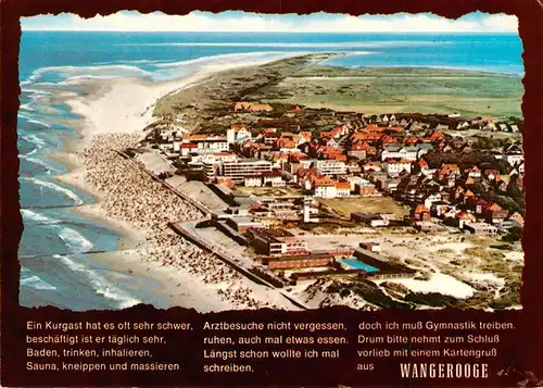 AK / Ansichtskarte  Wangerooge_Wangeroog_Nordseebad Fliegeraufnahme