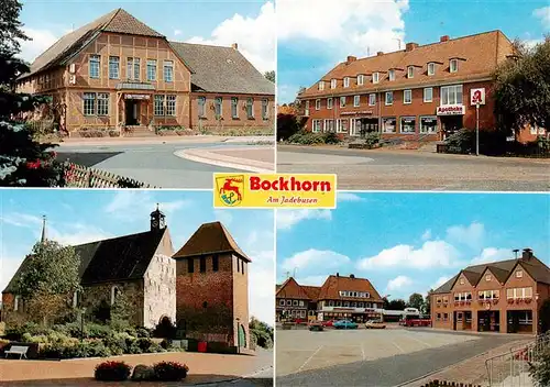 AK / Ansichtskarte 73930709 Bockhorn_Friesland Gasthaus Apotheke Kirche Marktplatz