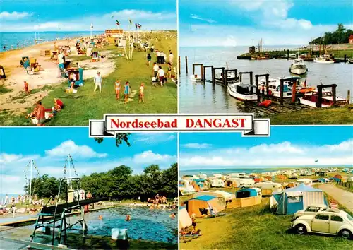 AK / Ansichtskarte 73930711 Dangast_Nordseebad Strand Hafen Schwimmbad Campingplatz