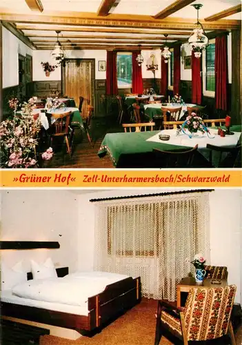 AK / Ansichtskarte  Unterharmersbach Gasthaus Gruener Hof Gaestezimmer