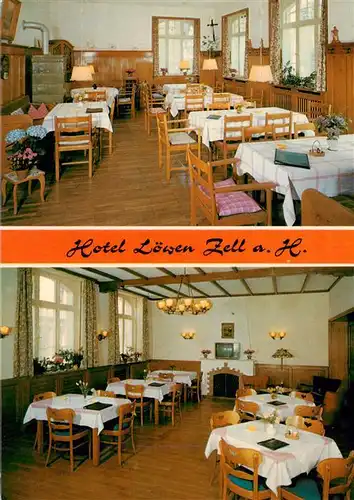 AK / Ansichtskarte  Zell_Harmersbach Hotel Loewen Gastraeume