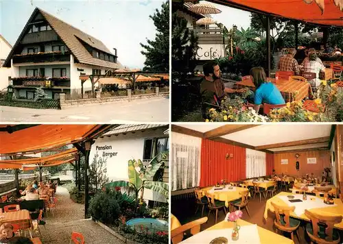 AK / Ansichtskarte  Zell_Harmersbach Cafe Restaurant Berger Gastraeume Terrasse