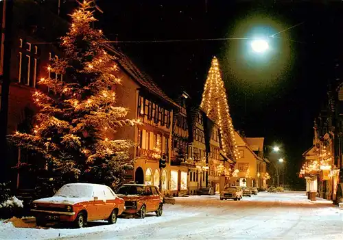 AK / Ansichtskarte  Zell_Harmersbach Ortsmotiv zur Weihnachtszeit