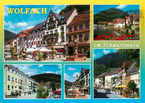 AK / Ansichtskarte 73930834 Wolfach_Schwarzwald Hauptstrasse Details An der Kinzig Brunnen 