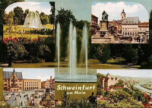 AK / Ansichtskarte 73930891 Schweinfurt_Main Vierfarbdruck CRC Brunnen 