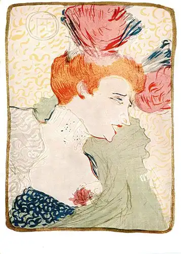 AK / Ansichtskarte  Toulouse-Lautrec_Henri_de_Kuenstlerkarte Mademoiselle Marcelle Lender en buste