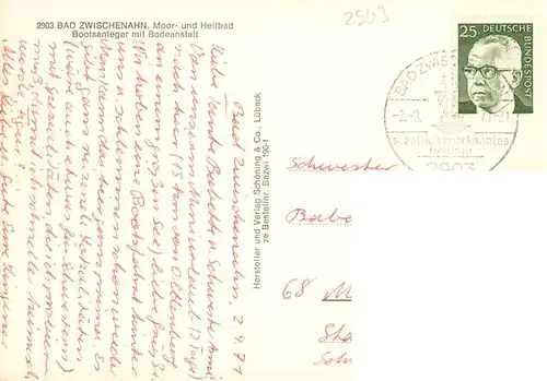 AK / Ansichtskarte  Bad_Zwischenahn Bootsanleger mit Badeanstalt