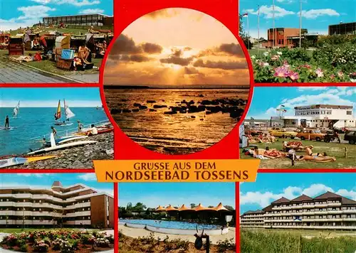 AK / Ansichtskarte 73931009 Tossens_Nordseebad Strandpartien Hotels Abendstimmung Park