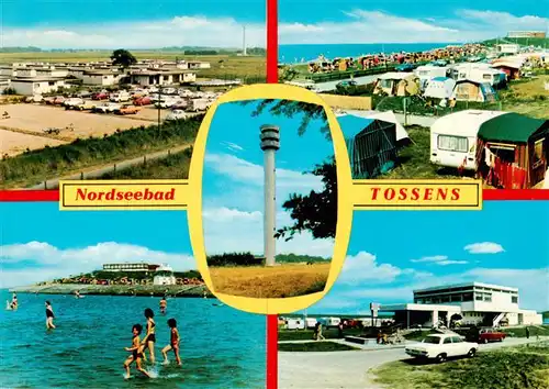 AK / Ansichtskarte 73931015 Tossens_Nordseebad Camping Strandpartien Strandhotel Turm