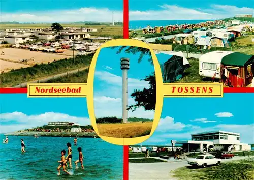 AK / Ansichtskarte  Tossens_Nordseebad Camping Strandpartien Strandhotel Turm