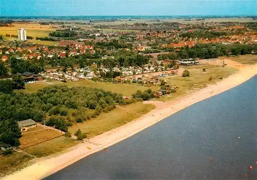 AK / Ansichtskarte  Nordenham Jugendherberge Nordenham Strandallee Fliegeraufnahme