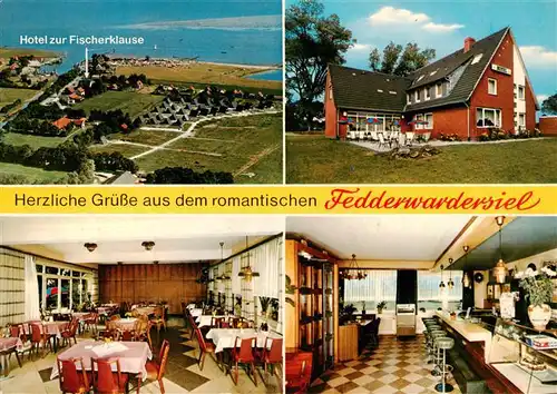 AK / Ansichtskarte  Fedderwardersiel_Butjadingen Hotel zur Fischerklause Gastraeume Bar