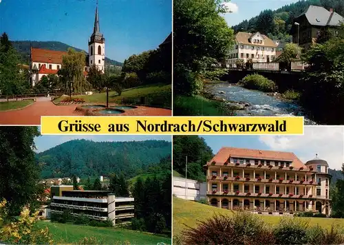 AK / Ansichtskarte 73931046 Nordrach Kirche Sanatorium Hotel