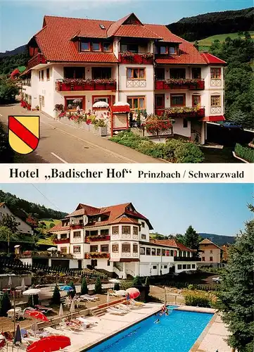 AK / Ansichtskarte  Prinzbach_Biberach_Kinzigtal Hotel Badischer Hof Schwimmbad