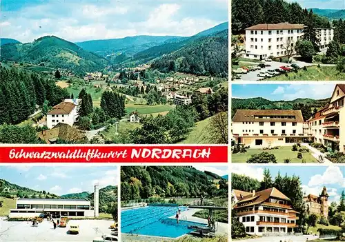 AK / Ansichtskarte 73931085 Nordrach Panorama Sanatorium Teilansichten Schwimmbad