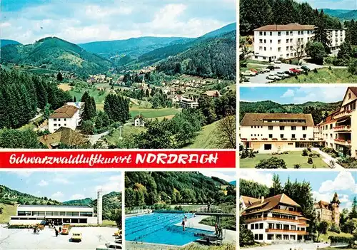 AK / Ansichtskarte  Nordrach Panorama Sanatorium Teilansichten Schwimmbad