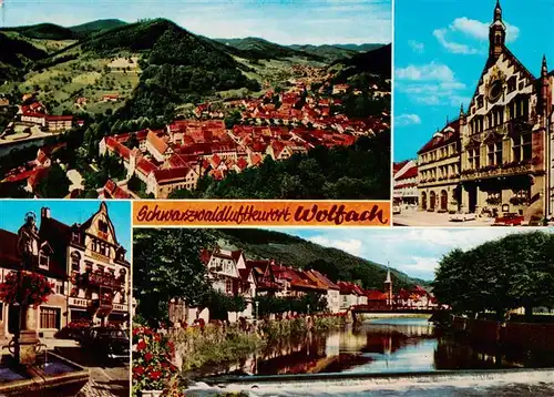 AK / Ansichtskarte  Wolfach_Schwarzwald Fliegeraufnahme Hotel Kinzigpartie Gasthaus