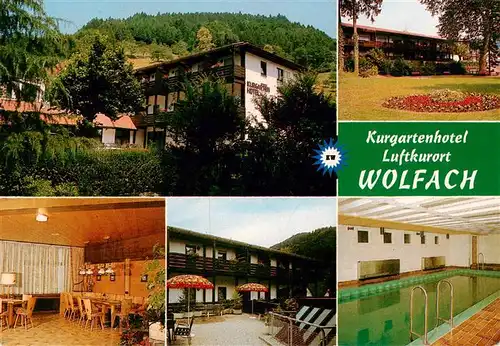 AK / Ansichtskarte  Wolfach_Schwarzwald Kurgarten Hotel Saal Park Hallenbad